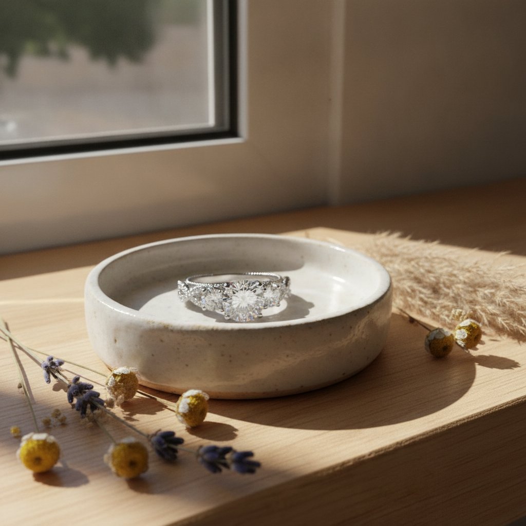 Lune cirkonija gredzens