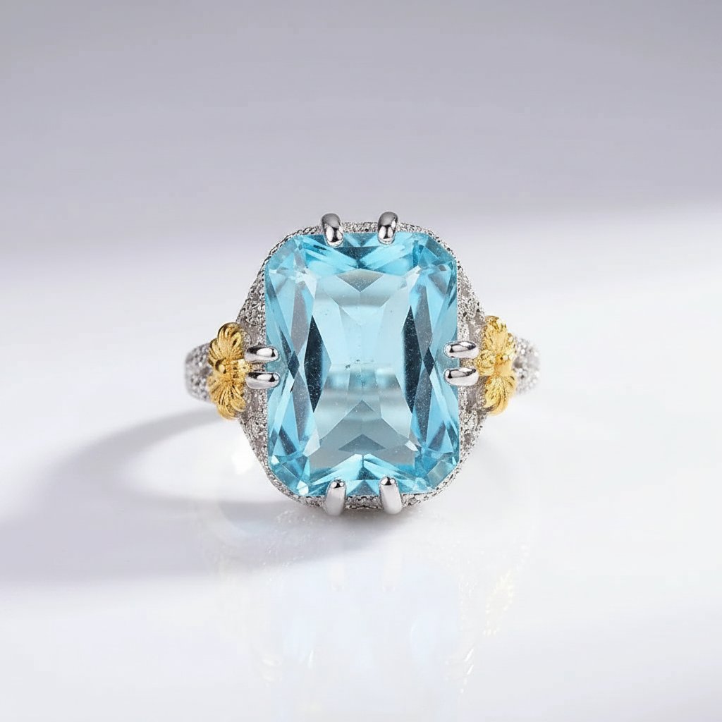 Prsteň Yara Aquamarine