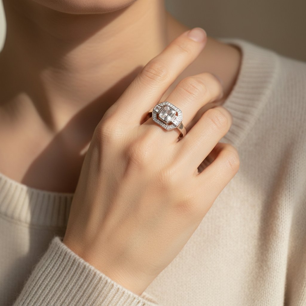 Zelie-diamanten ring