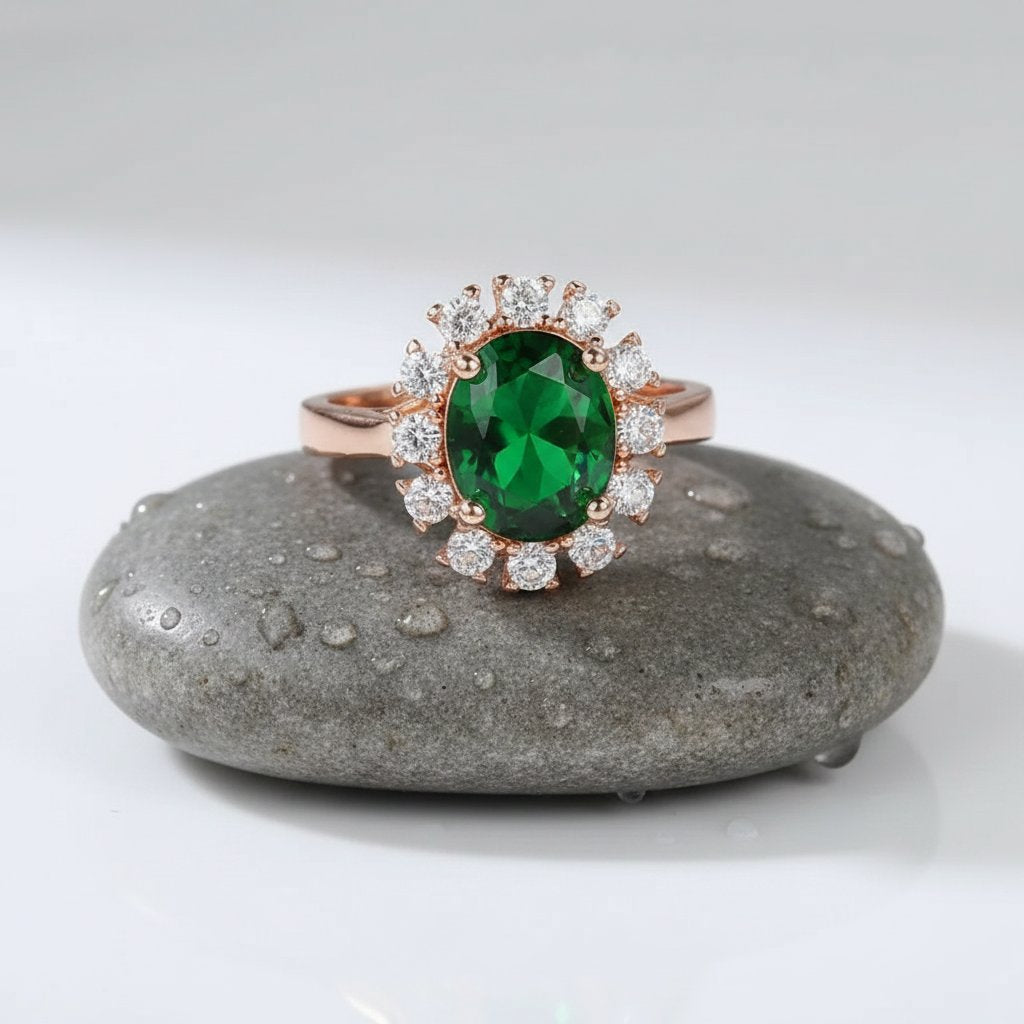 Anello Oceane con smeraldo