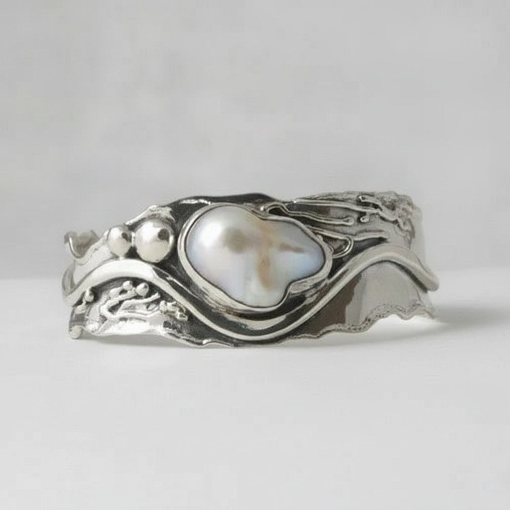 Lune-zilveren ring