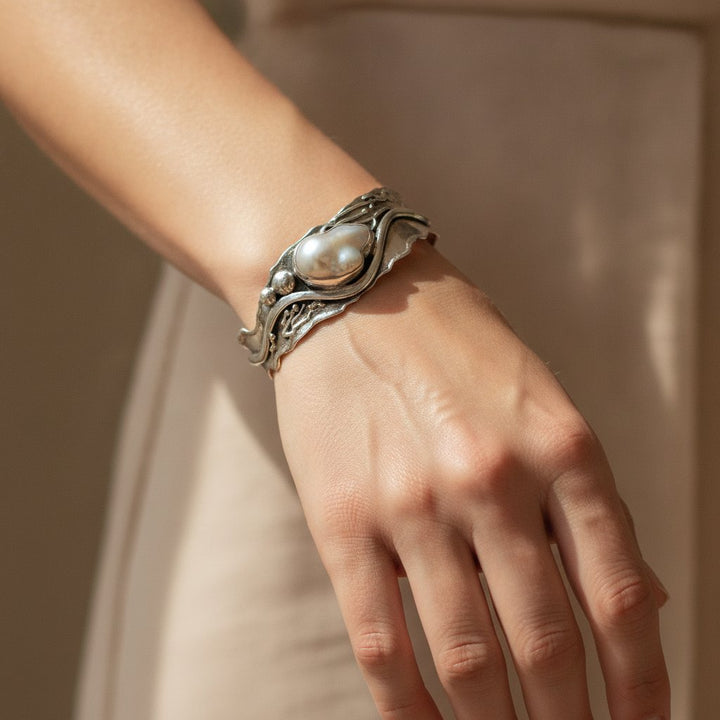 Lune-zilveren ring