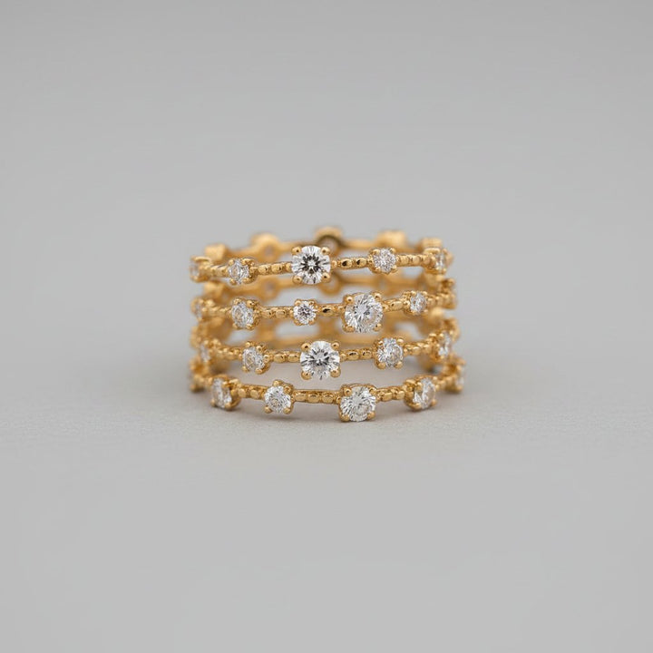 Conjunto de joias douradas Josephine