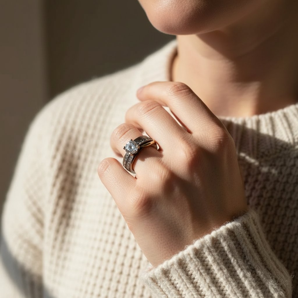 Anello Zaria in zirconia