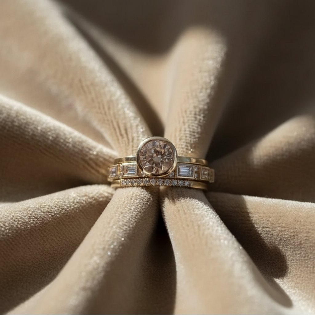 Bague Giada dorée