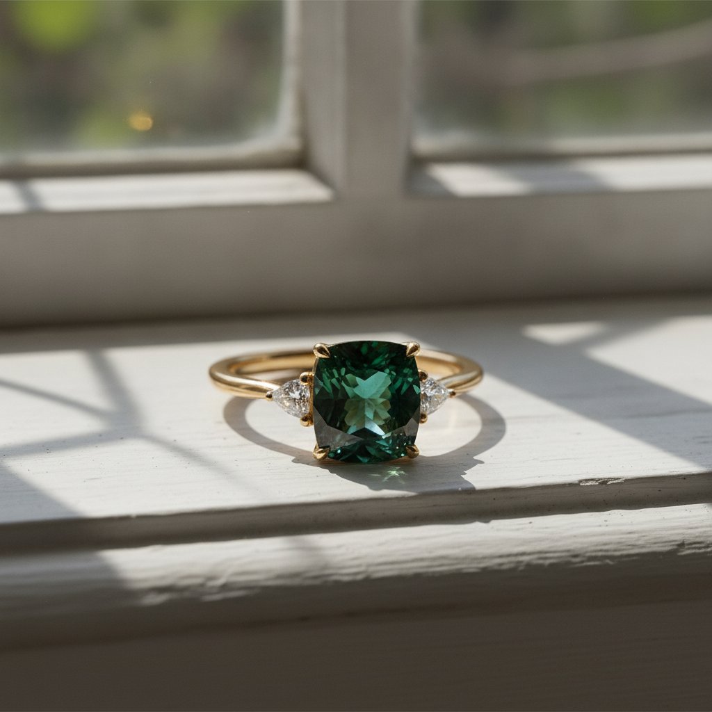 Elise Emerald Ring