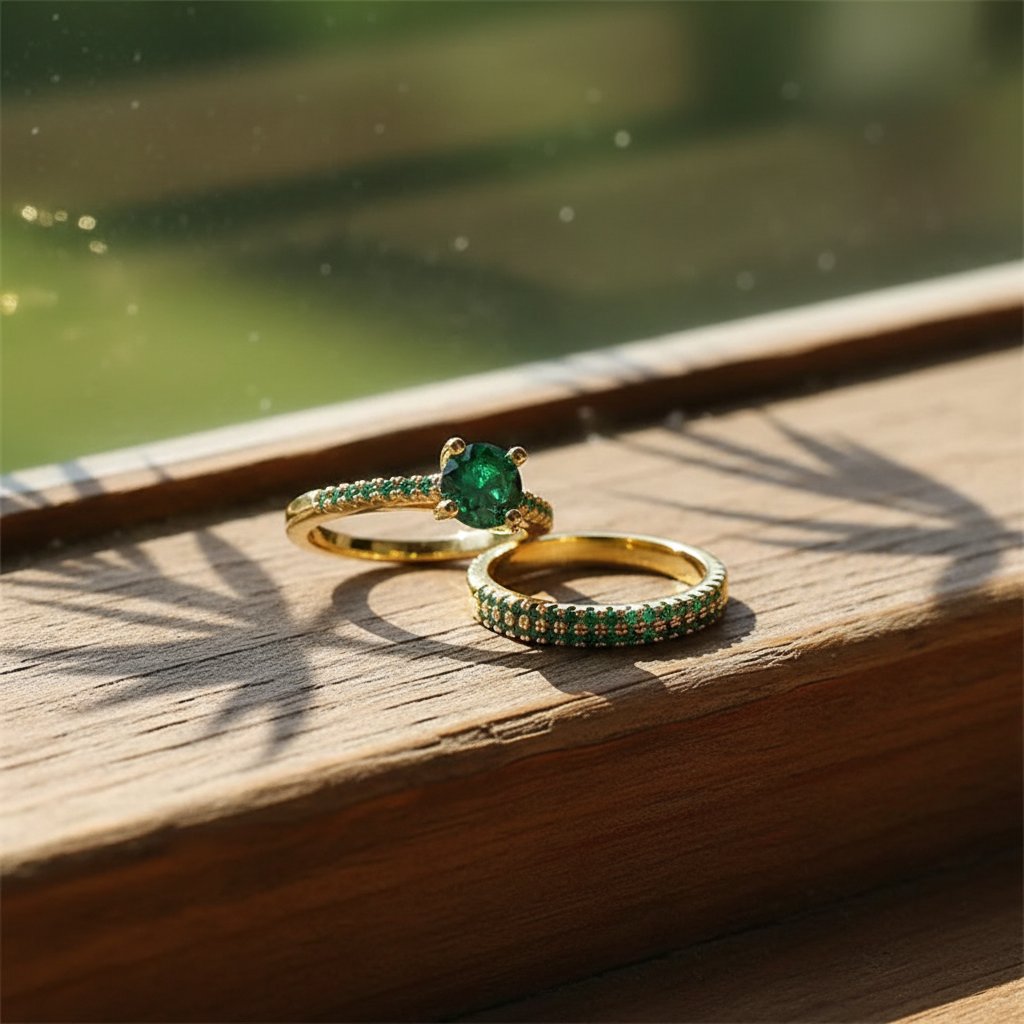 Mireille Emerald Jewelry Set