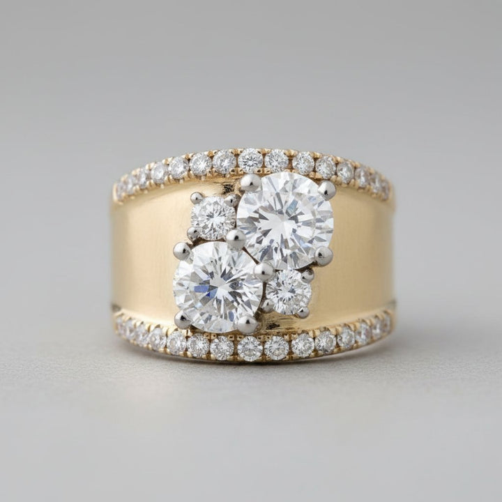 Bague en zircone opaline