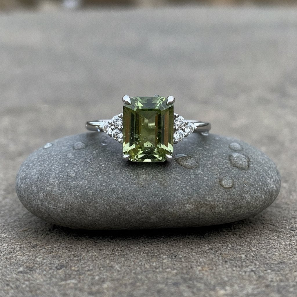 Anello Leocadia con cristallo