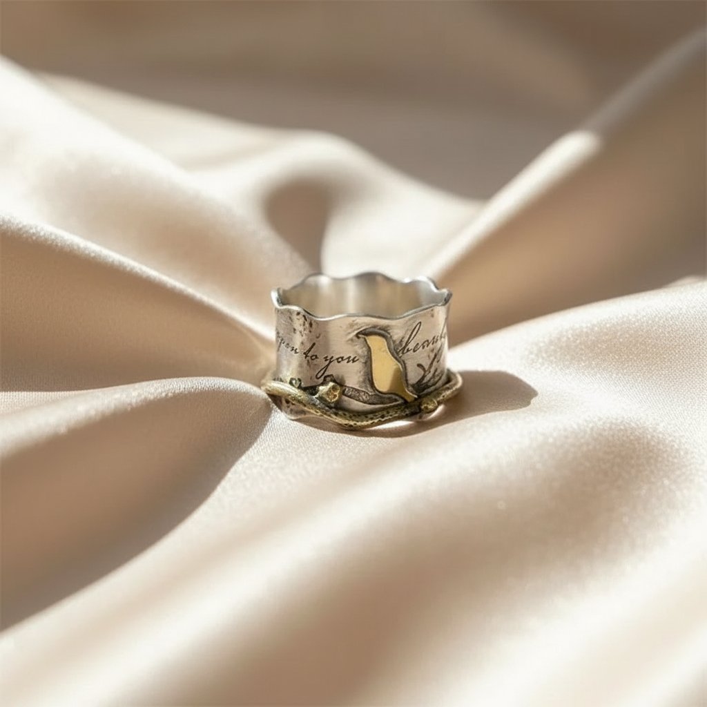 Bague dorée Wisteria