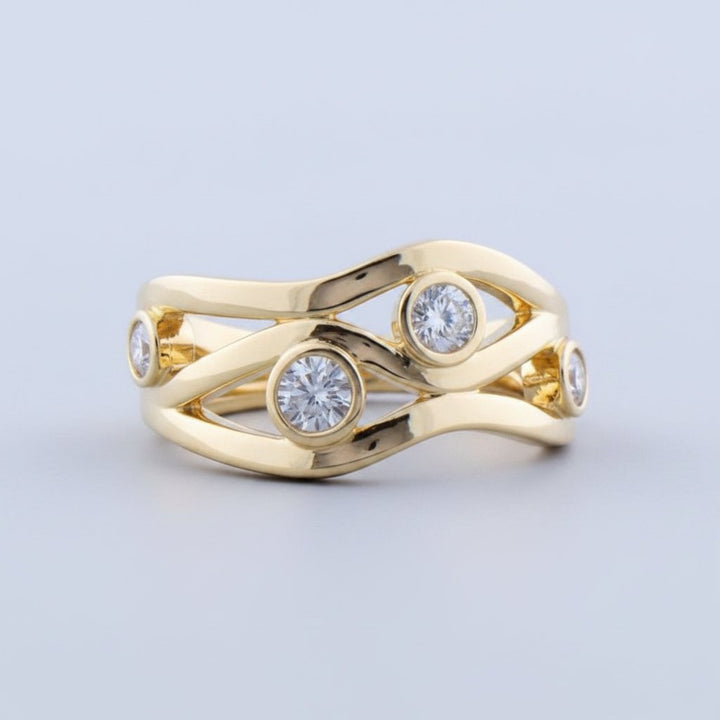 Wisteria-ring med zirkonia