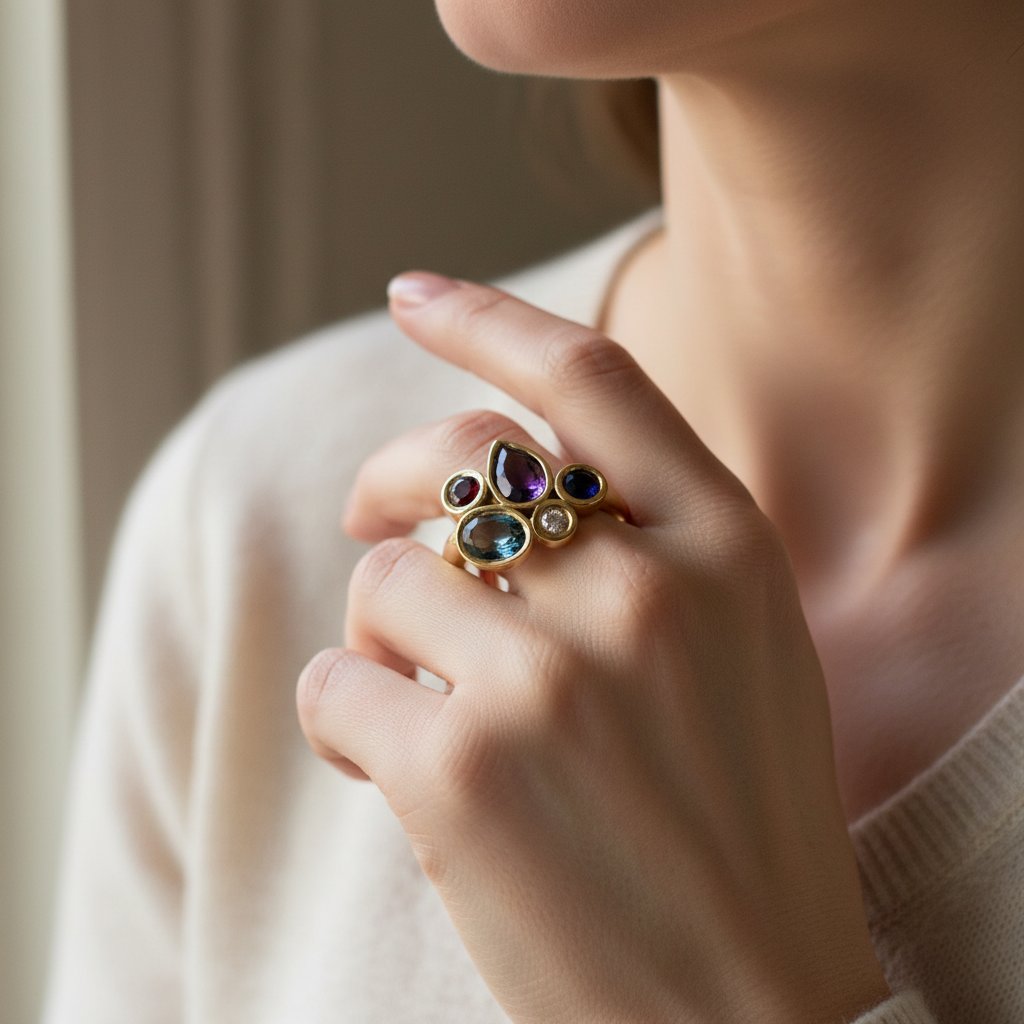 Emmeline-kristallen ring