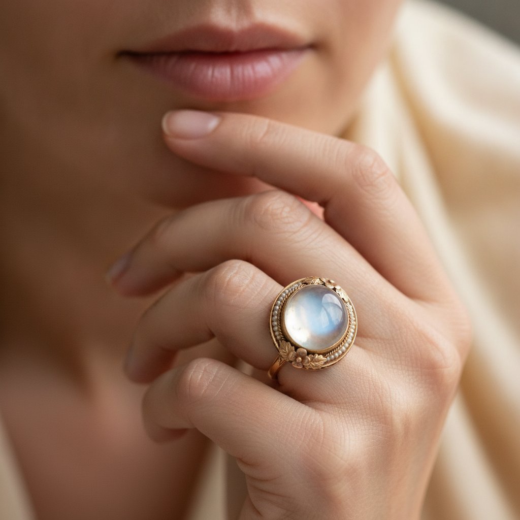 Lourdes Moonstone Ring