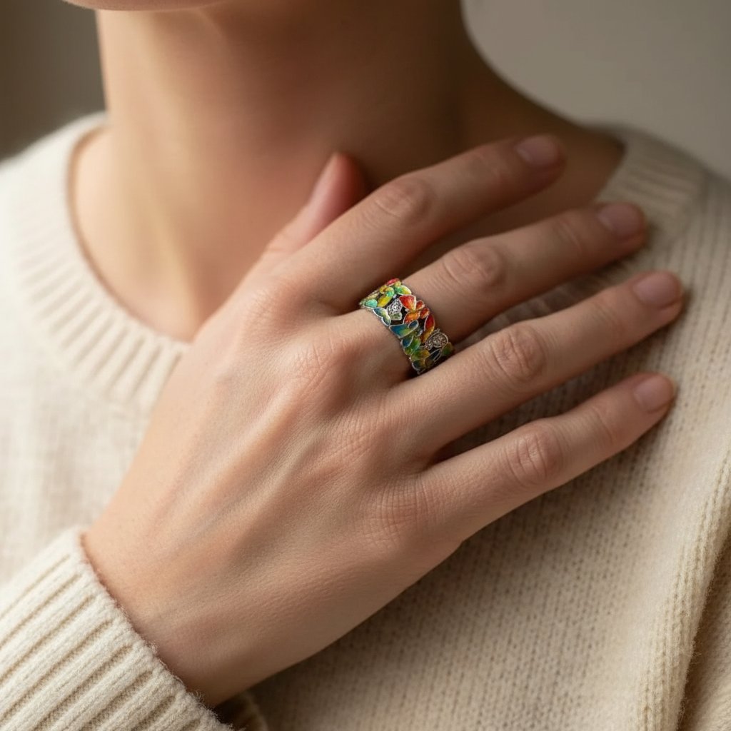 Fiora-zilveren ring