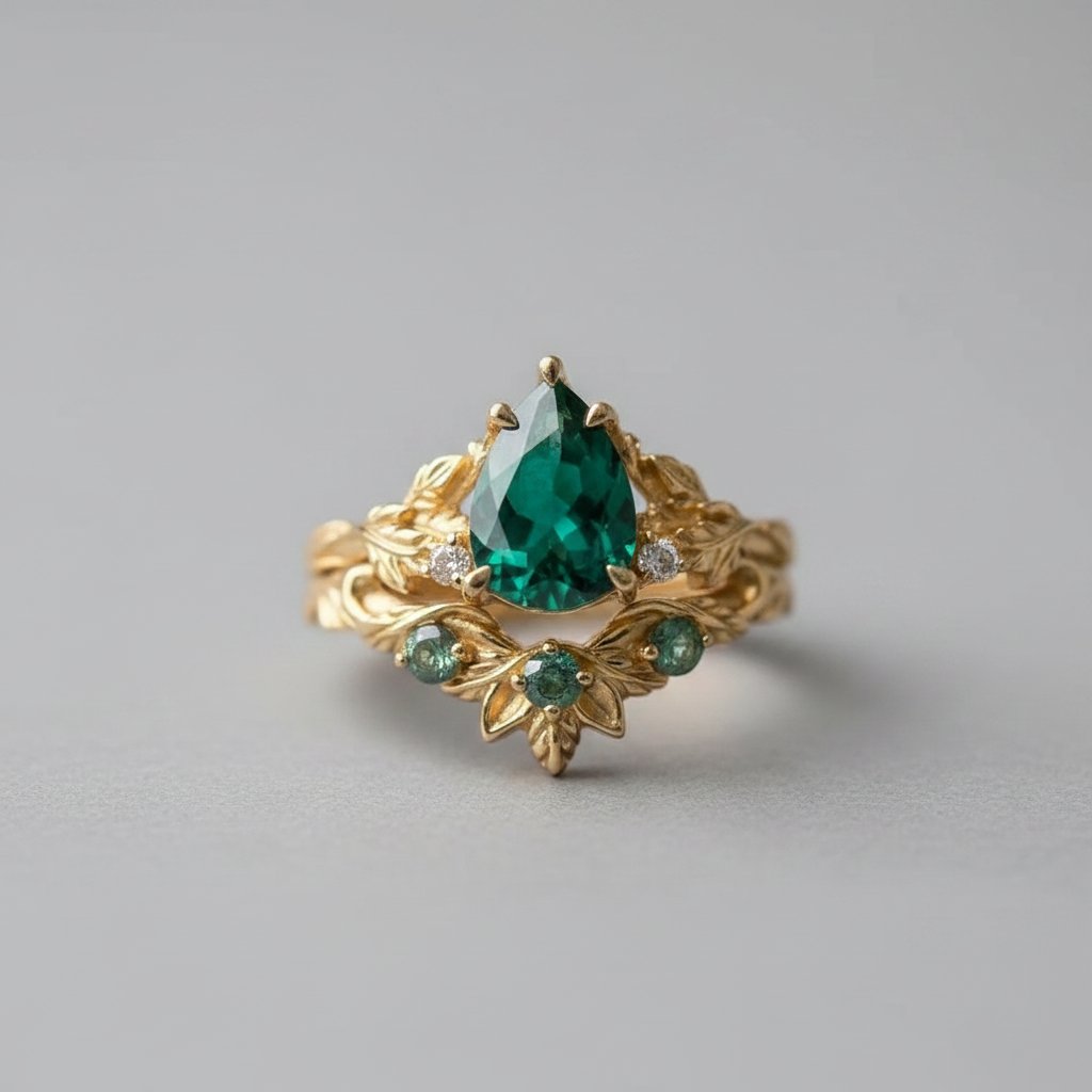 Anello Ottilie con smeraldo
