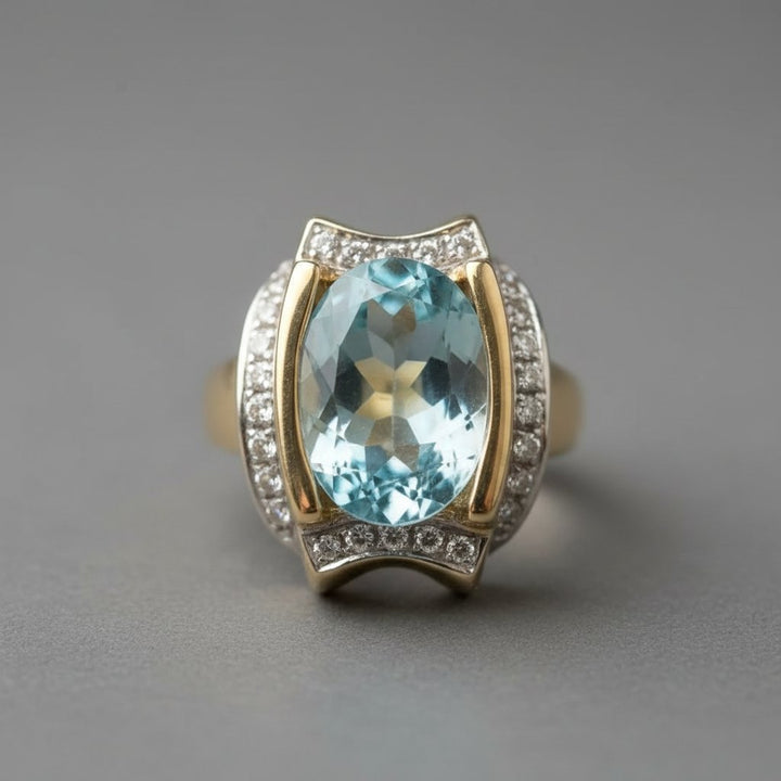 Bague Élodie en aigue-marine