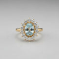 Bague Halcyon en aigue-marine