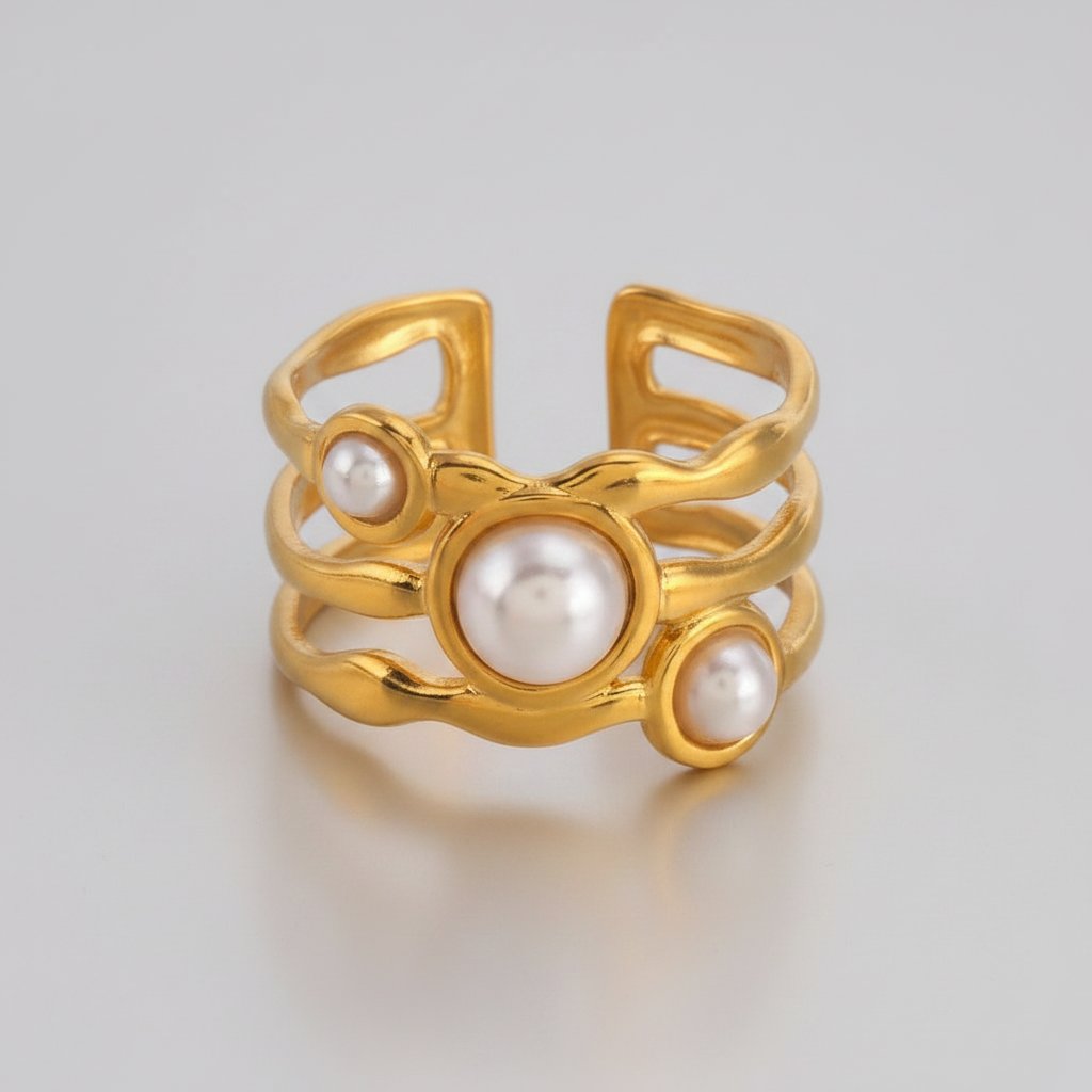 Bracciale rigido Leocadia con perle