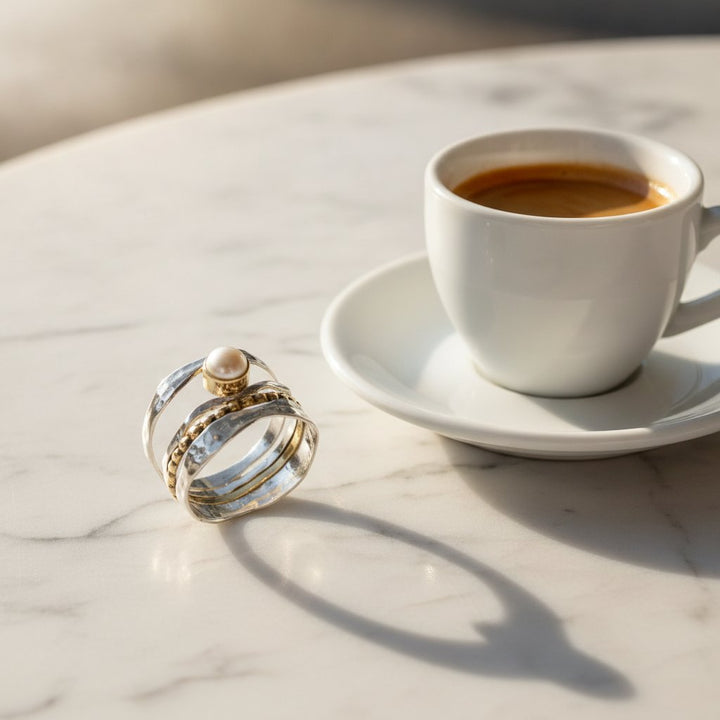 Anillo Coralie de perla