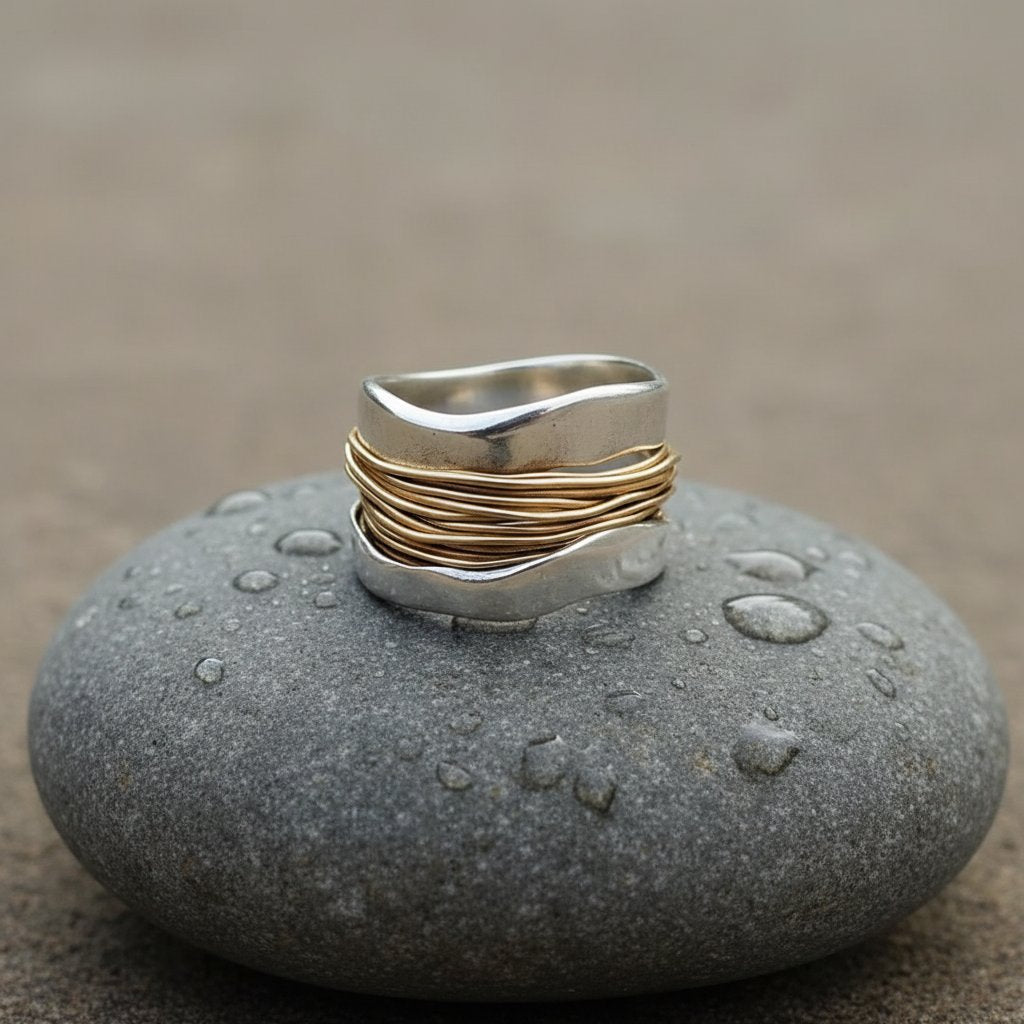 Bague Fleur dorée