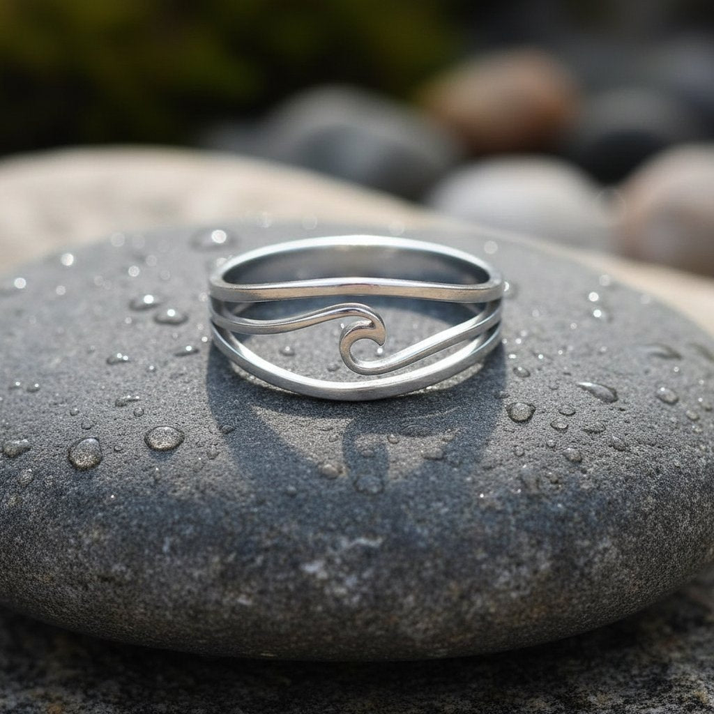 Ambre minimalistisk ring