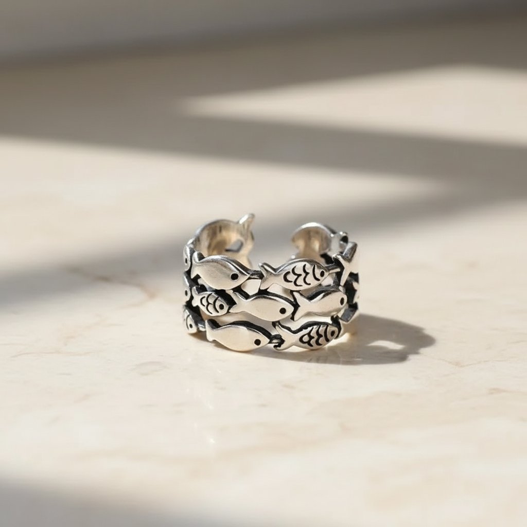Cerise Silver Ring