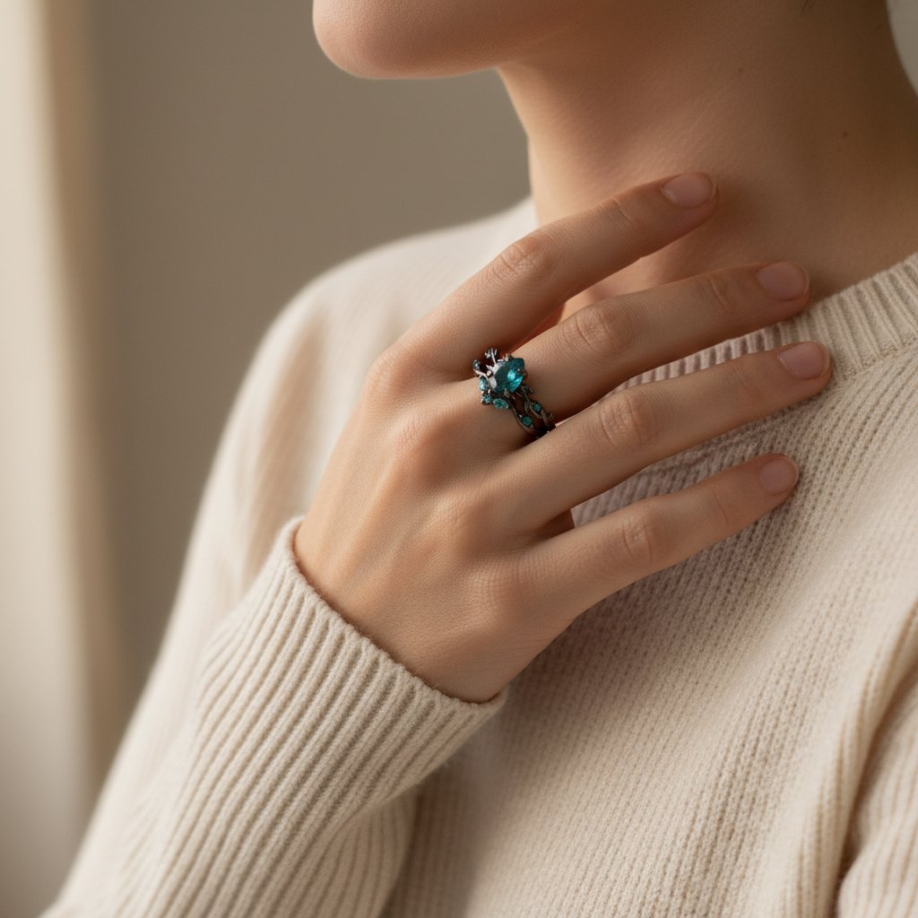 Anello Verena con smeraldo