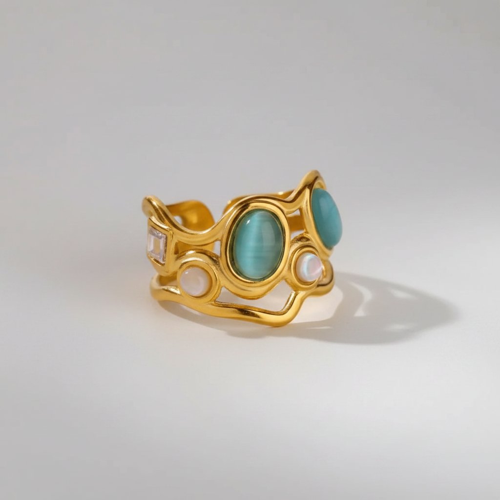 Bague Ysolde en aigue-marine