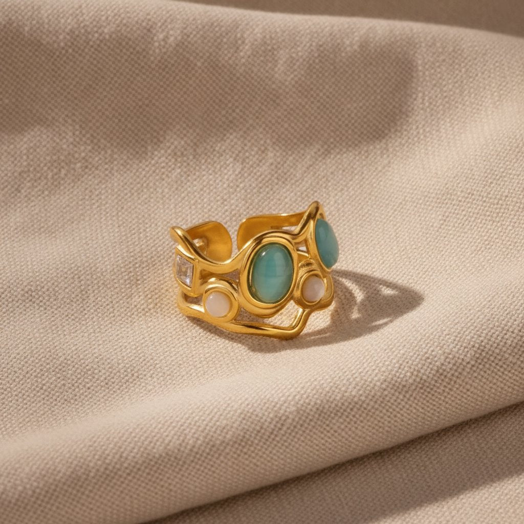 Anello Ysolde in acquamarina