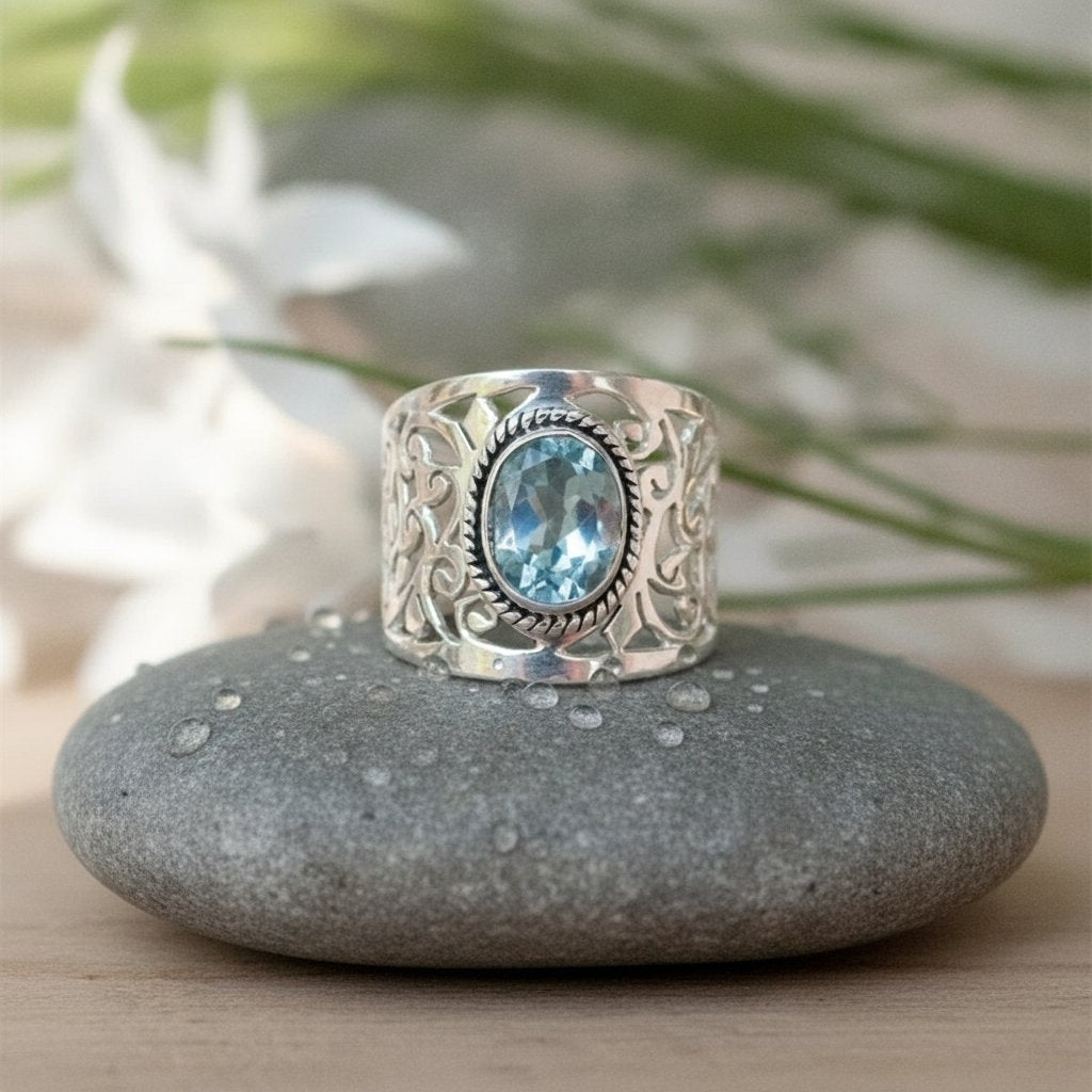 Anello Alba in topazio