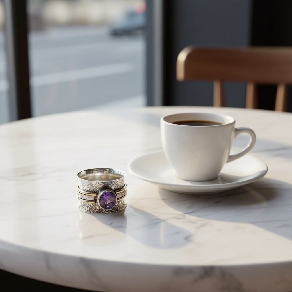 Bague Fleur en améthyste