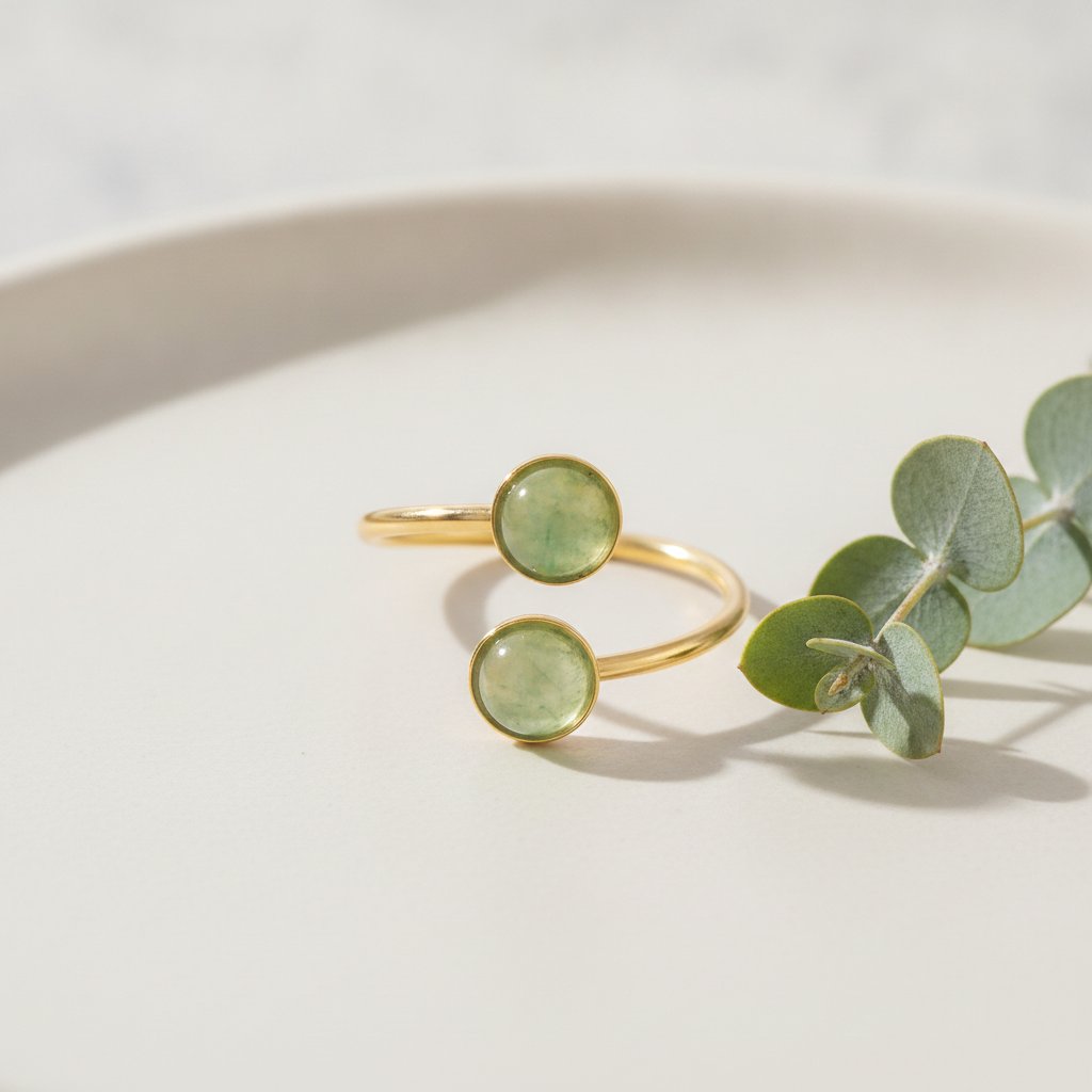 Capucine Prehnite Ring