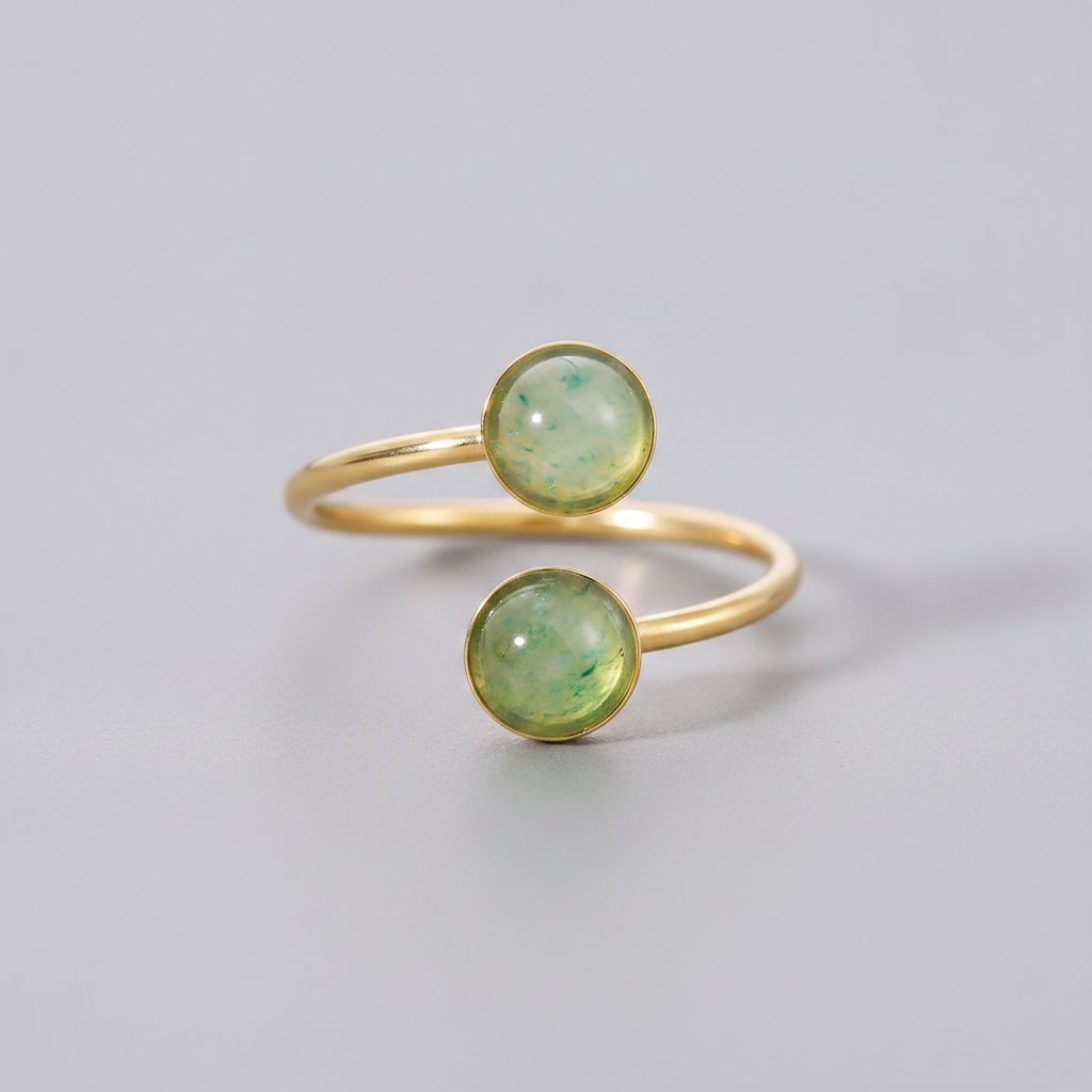 Capucine Prehnite Ring