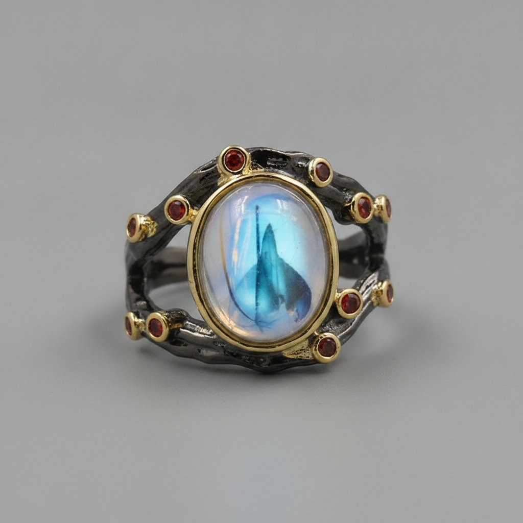 Selene Moonstone Ring