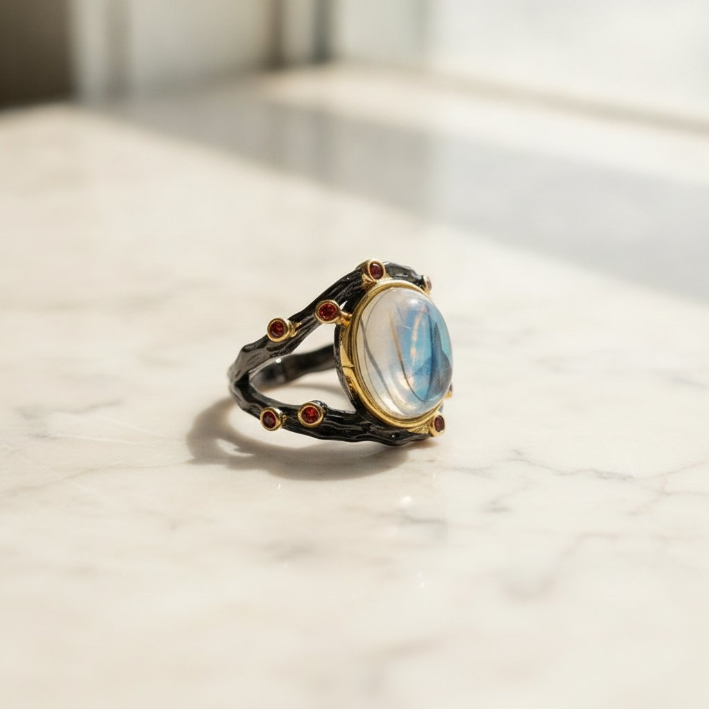Selene Moonstone Ring