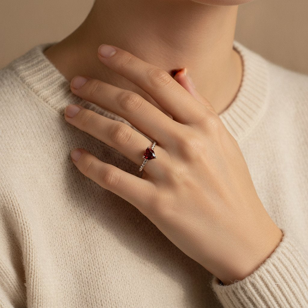 Xanthe Garnet Ring