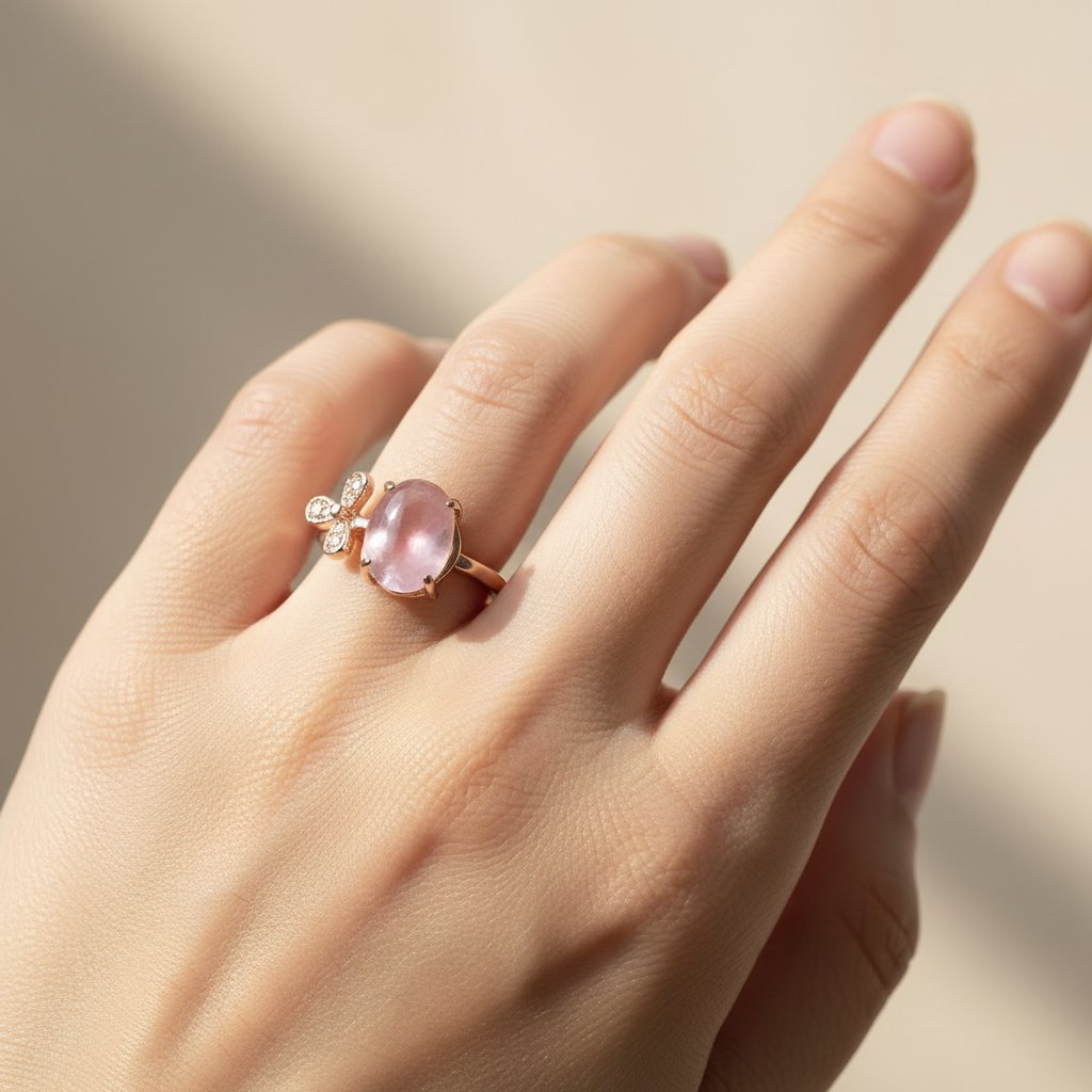 Anello Giselle con quarzo