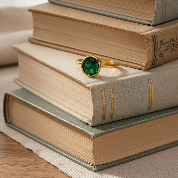 Opaline Emerald Ring