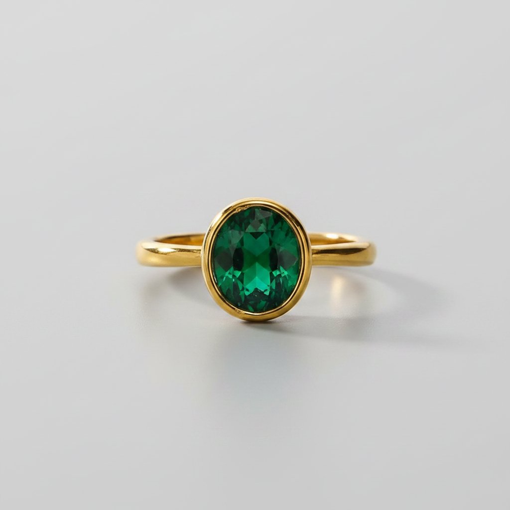 Opaline Emerald Ring