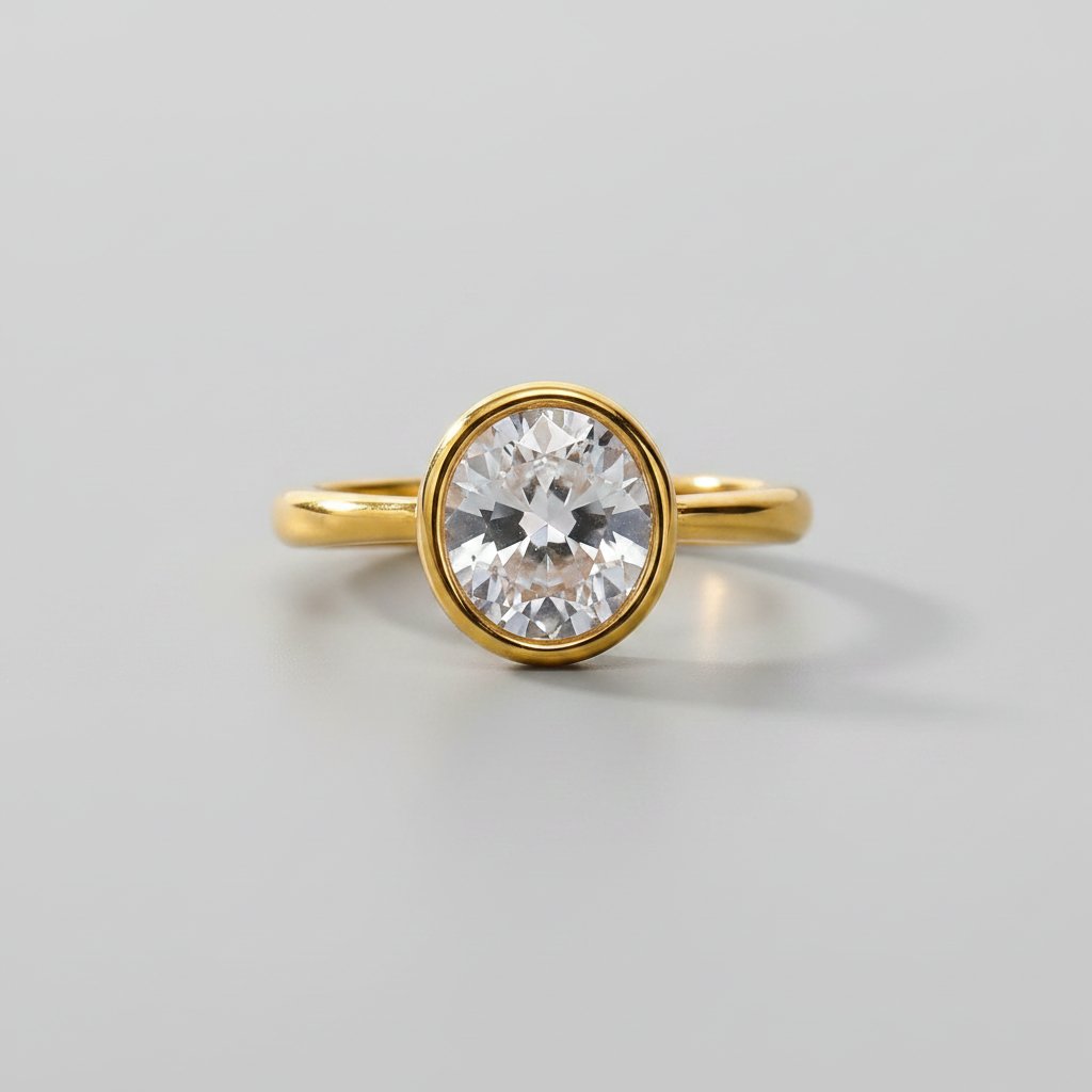 Anello in cristallo opalino