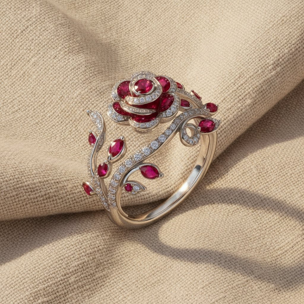Wren-ring met robijn