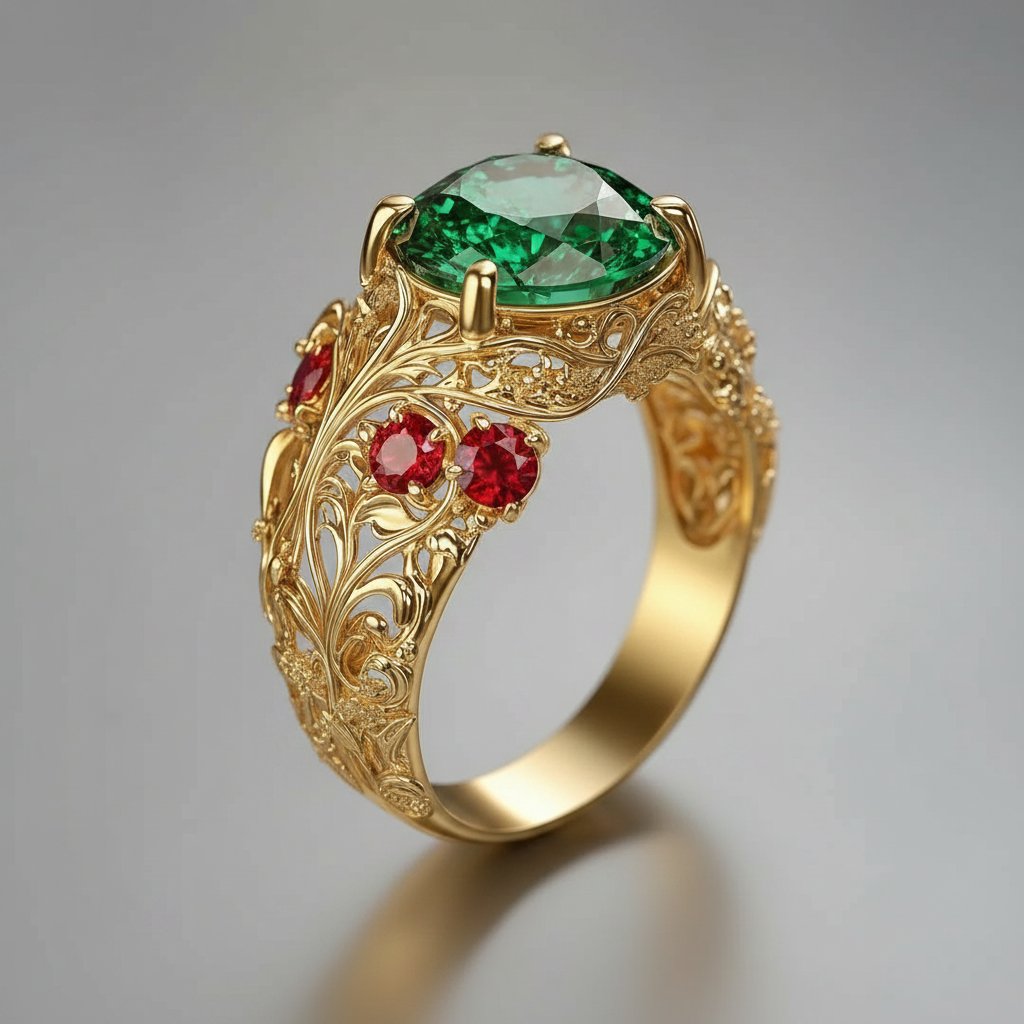 Prsteň Pia Emerald