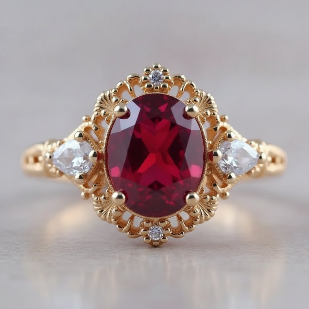 Anel Isolde Garnet
