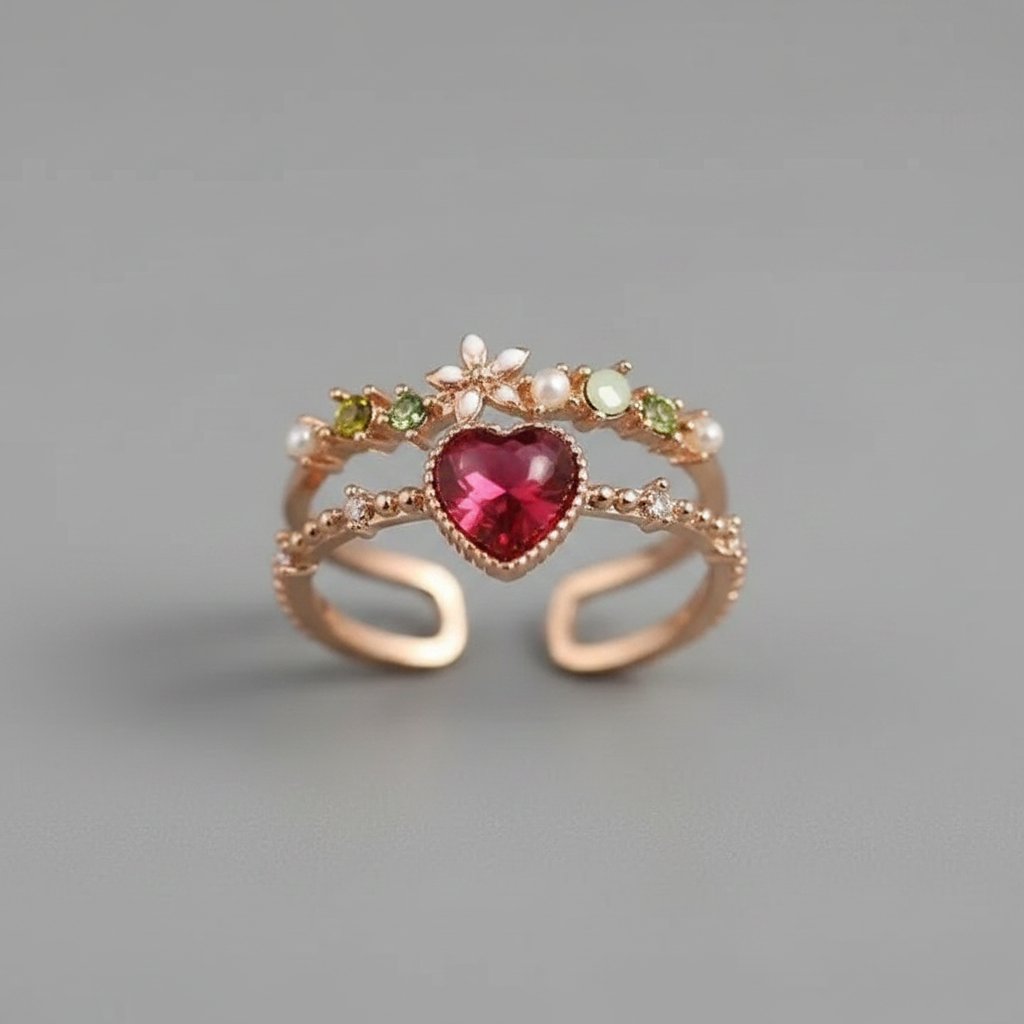 Fleur-rubinfingerring