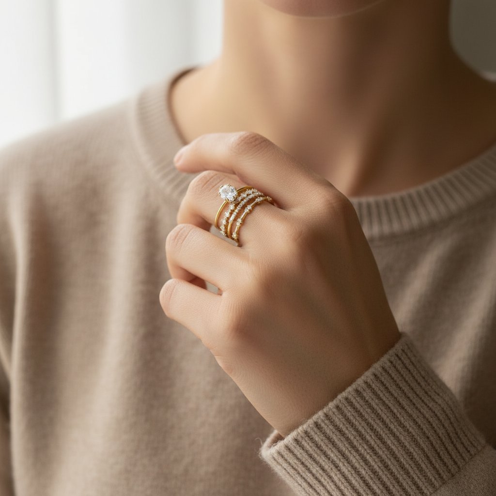 Lourdes Gold Jewelry Set