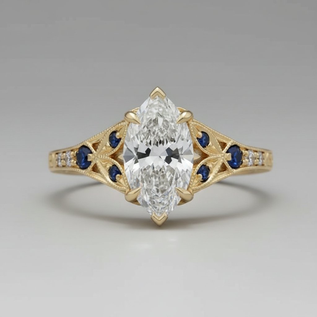 Anillo Lune de zafiro