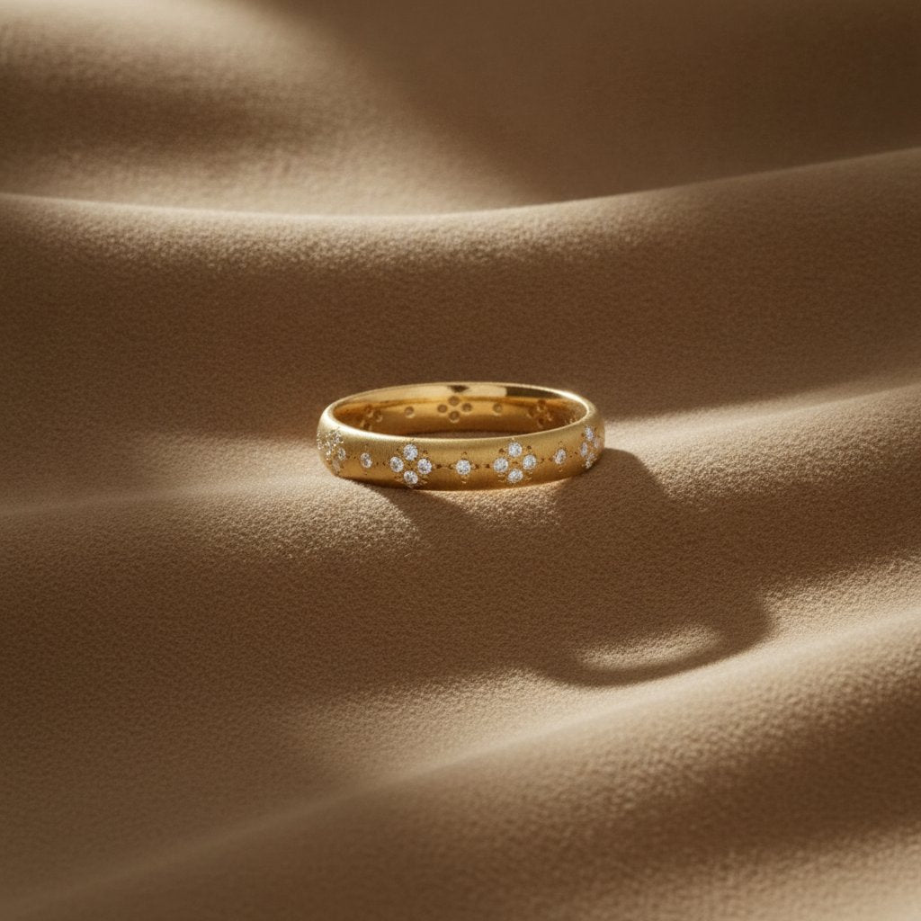 Perle-diamanten ring