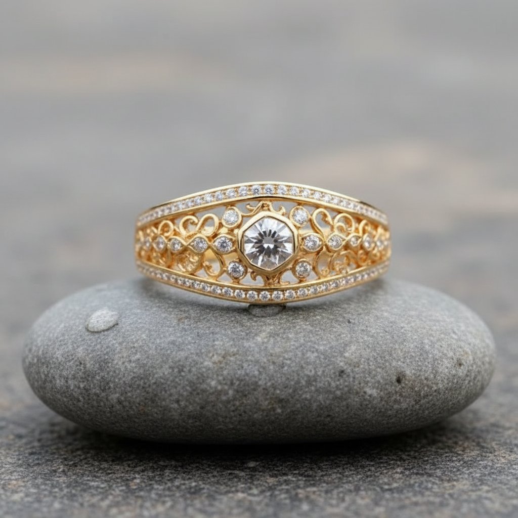 Anello Genevieve in zirconia
