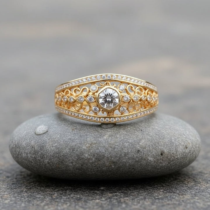 Anello Genevieve in zirconia