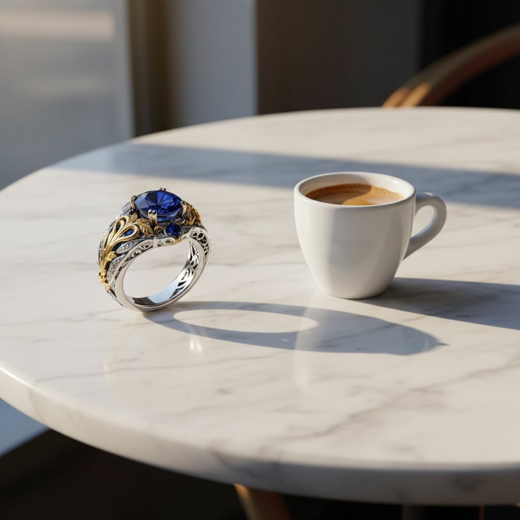 Anillo de zafiro Thessaly